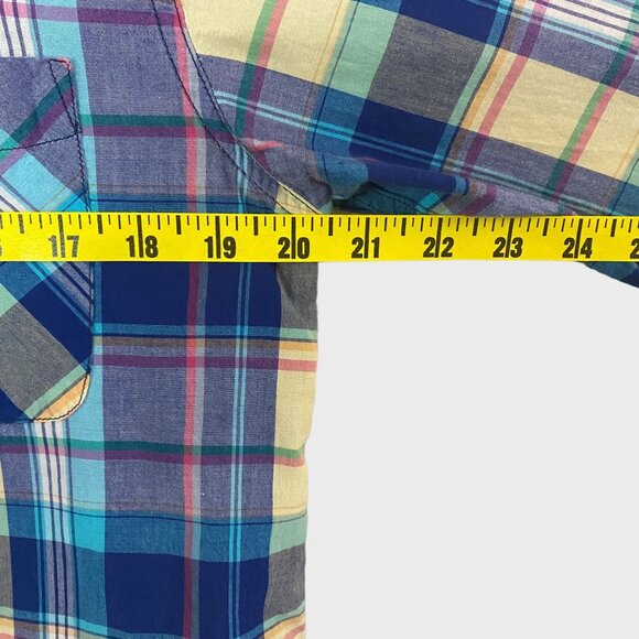 Ralph Lauren Denim & Supply Button-Up Shirt Womens Medium Blue Plaid Long-Sleeve - Picture 11 of 12